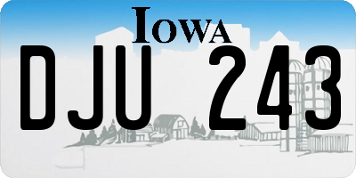 IA license plate DJU243