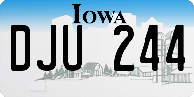 IA license plate DJU244