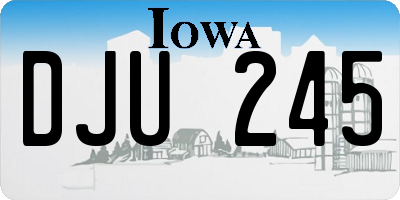IA license plate DJU245