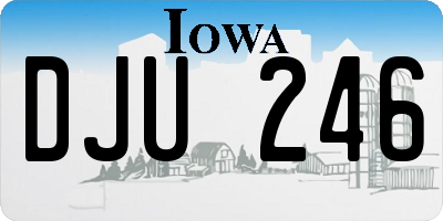 IA license plate DJU246
