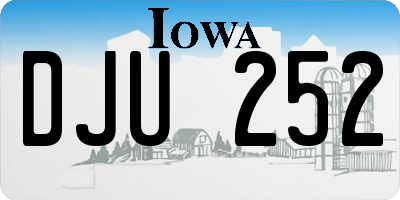 IA license plate DJU252