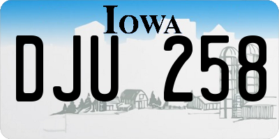 IA license plate DJU258