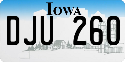 IA license plate DJU260