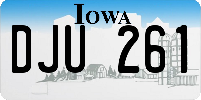 IA license plate DJU261