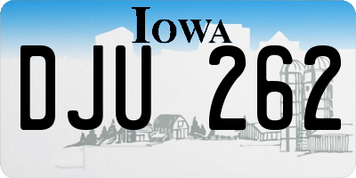 IA license plate DJU262