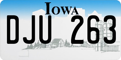 IA license plate DJU263