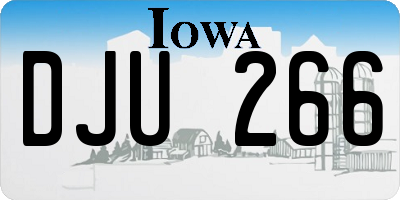 IA license plate DJU266