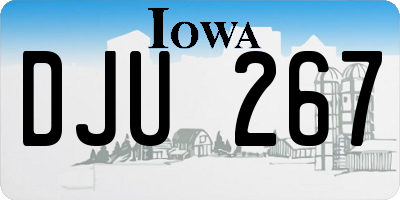 IA license plate DJU267