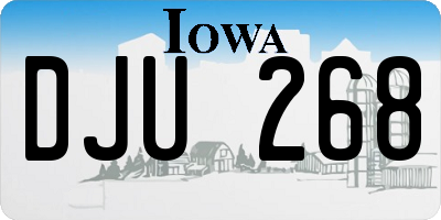 IA license plate DJU268