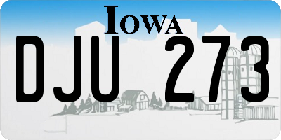 IA license plate DJU273