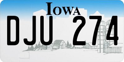 IA license plate DJU274