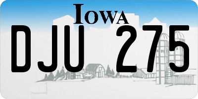 IA license plate DJU275