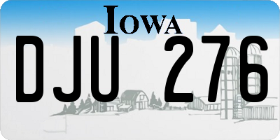 IA license plate DJU276