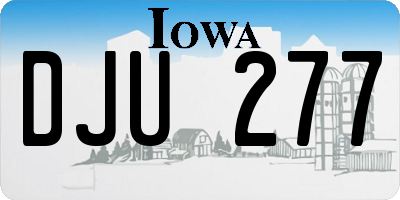 IA license plate DJU277