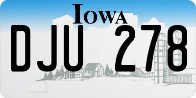 IA license plate DJU278