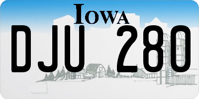 IA license plate DJU280