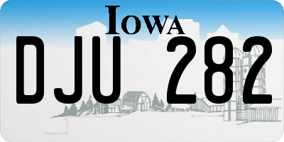 IA license plate DJU282