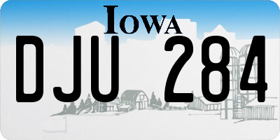 IA license plate DJU284