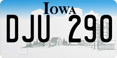 IA license plate DJU290