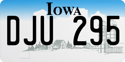 IA license plate DJU295