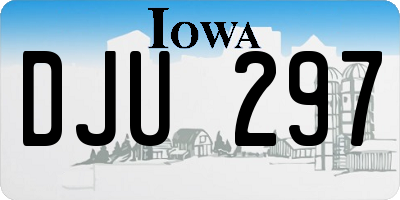 IA license plate DJU297