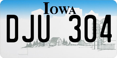 IA license plate DJU304
