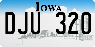IA license plate DJU320
