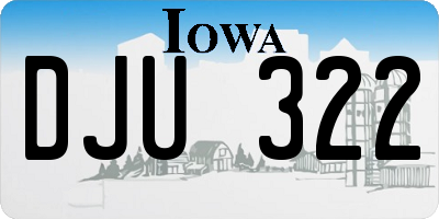 IA license plate DJU322