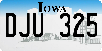IA license plate DJU325