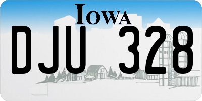 IA license plate DJU328
