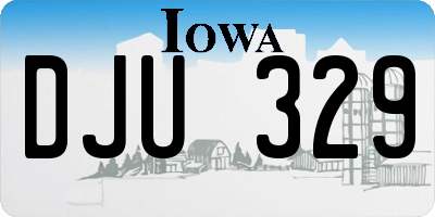 IA license plate DJU329