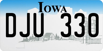 IA license plate DJU330