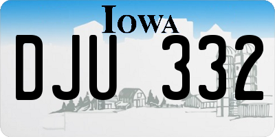 IA license plate DJU332
