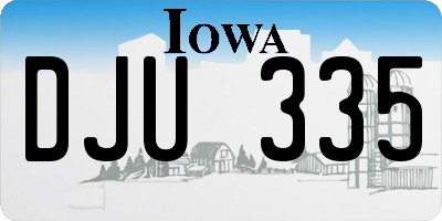 IA license plate DJU335