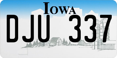 IA license plate DJU337