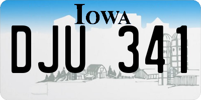 IA license plate DJU341