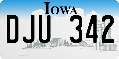 IA license plate DJU342