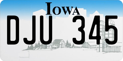 IA license plate DJU345