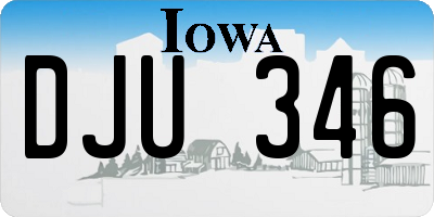 IA license plate DJU346