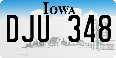 IA license plate DJU348