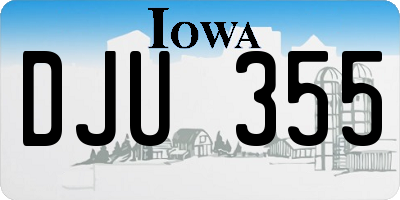 IA license plate DJU355