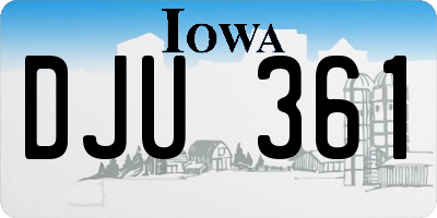 IA license plate DJU361