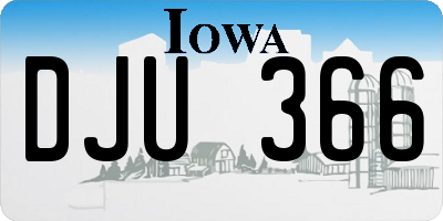 IA license plate DJU366