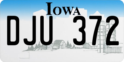 IA license plate DJU372