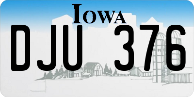 IA license plate DJU376