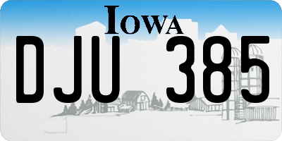 IA license plate DJU385