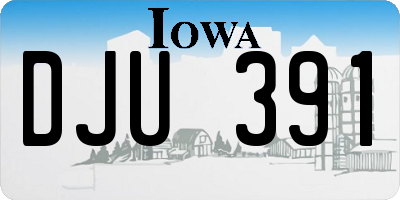IA license plate DJU391