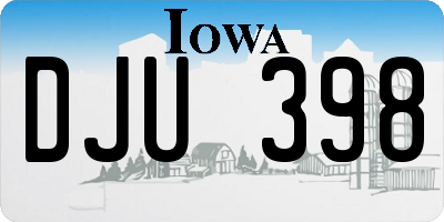 IA license plate DJU398