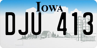 IA license plate DJU413