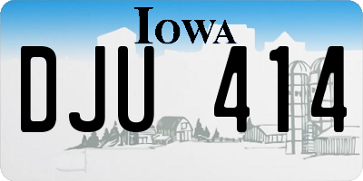 IA license plate DJU414